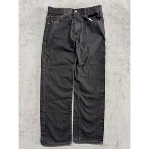 Akademiks Jeans Mens Black Measured 37x32 Embroidered Baggy Y2K Hip‎ Hop